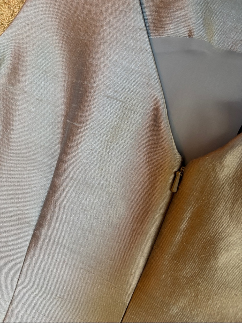 Talbots silk silver sheath dress - Picture 5 of 7